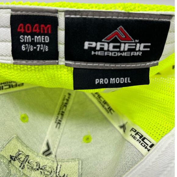 Pacific Headwear Pro Model Fitted Yellow Gray Hat 404M Sm-Med 6 7/8 - 7 3/8 Jeep - Picture 7 of 7